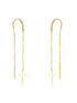 Cercei din argint Cruce (Silver/Gold)